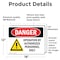 Signmission Operation By Authorized Personnel Only Danger Sign, Vinyl Decal, 18in W x 12in L, 2PK OS-2PACK-DS-D-1218-L-1510 - alternate 5